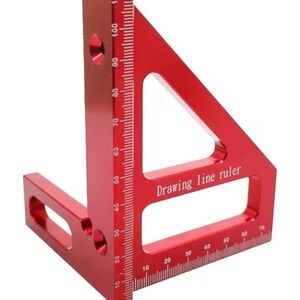 Red Drawing Line Ruler 2 Separate Pieces